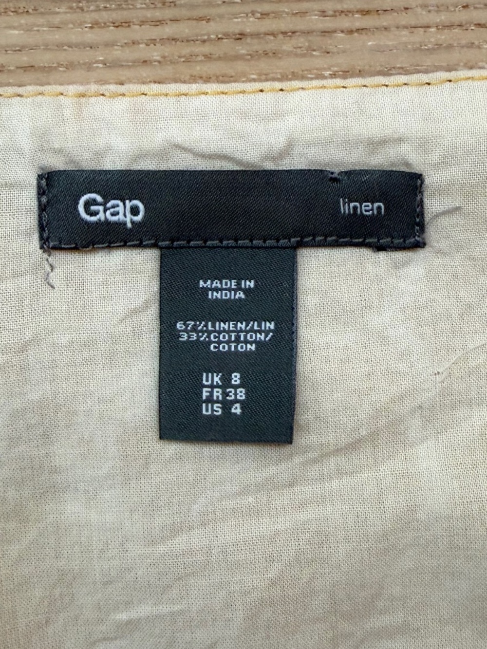 Gap Floral Linen Summer Sleeveless Dress in Yellow Size 4 - Picture 7 of 9